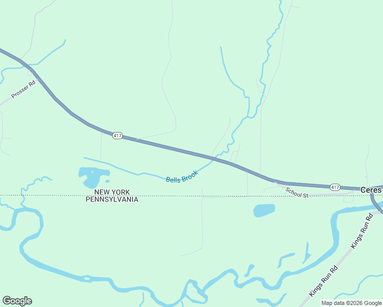 map of restaurants, bars, coffee shops, grocery stores, and more near 9440 New York 417 in Ceres