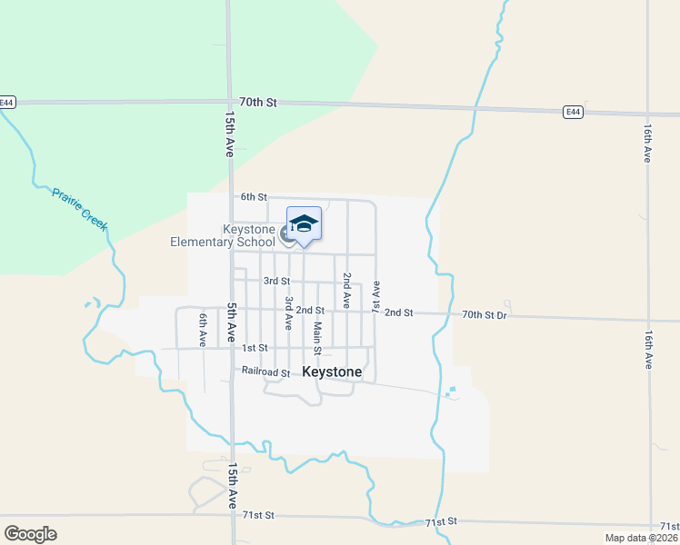 map of restaurants, bars, coffee shops, grocery stores, and more near 202 3rd St in Keystone