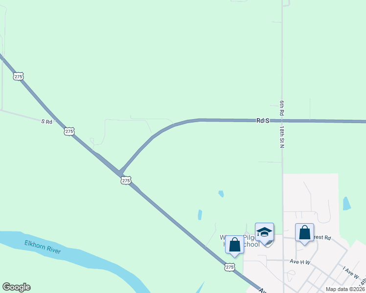 map of restaurants, bars, coffee shops, grocery stores, and more near 515 Nebraska 51 in Wisner
