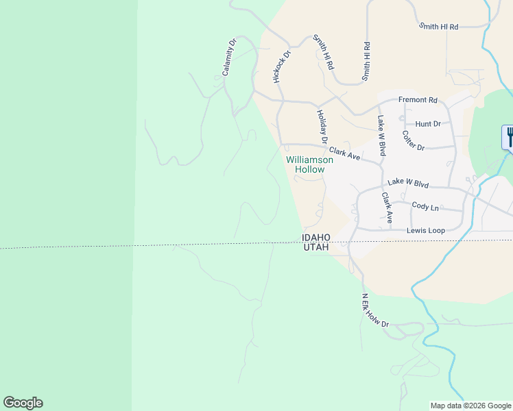 map of restaurants, bars, coffee shops, grocery stores, and more near 169 Hickock Drive in Fish Haven
