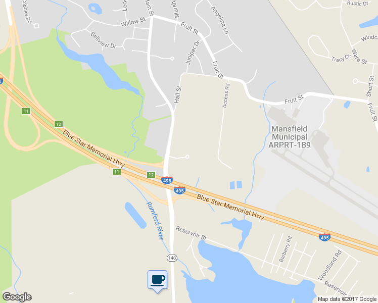 map of restaurants, bars, coffee shops, grocery stores, and more near 13 Gladiola Terrace in Mansfield