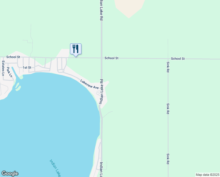 map of restaurants, bars, coffee shops, grocery stores, and more near 54741 Indian Lake Road in Dowagiac