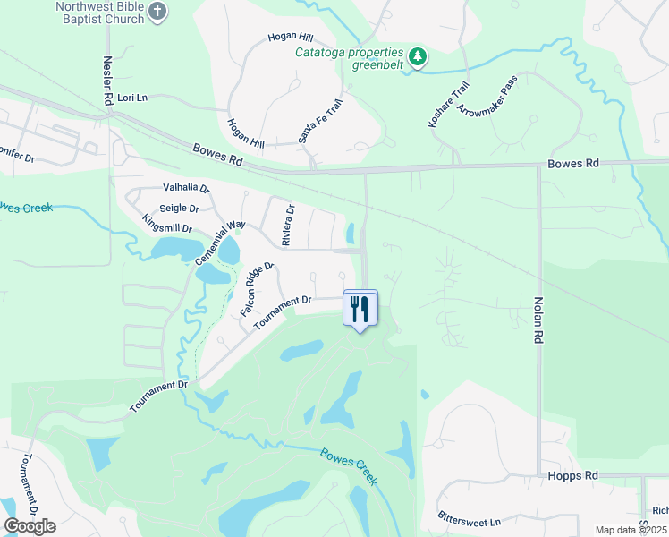 map of restaurants, bars, coffee shops, grocery stores, and more near 1104 Iron Horse Court in Elgin