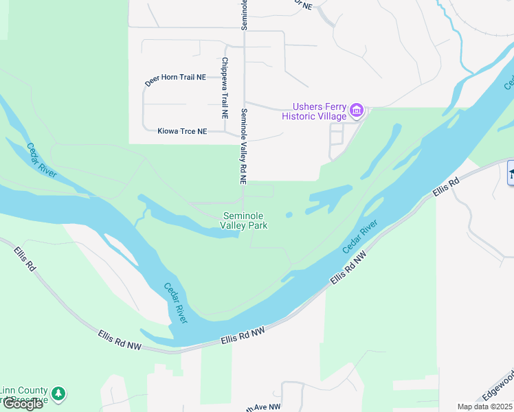 map of restaurants, bars, coffee shops, grocery stores, and more near 1400-1746 Seminole Valley Road Northeast in Cedar Rapids