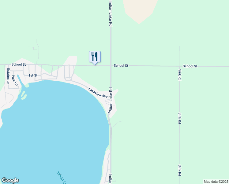 map of restaurants, bars, coffee shops, grocery stores, and more near 54741 Indian Lake Road in Dowagiac