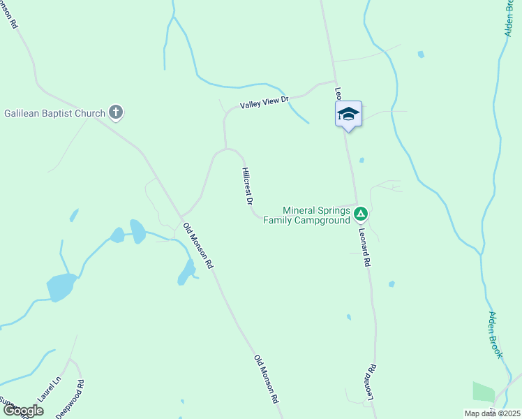 map of restaurants, bars, coffee shops, grocery stores, and more near 17 Hillcrest Drive in Stafford