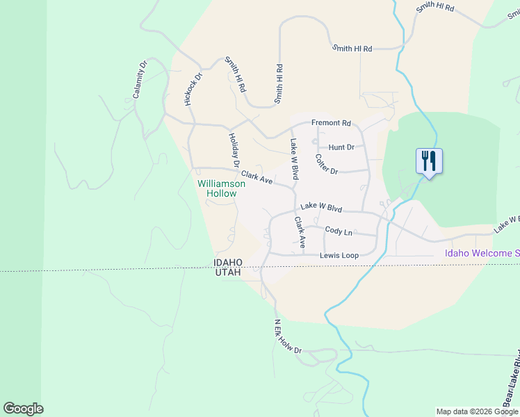 map of restaurants, bars, coffee shops, grocery stores, and more near 27 Lake West Boulevard in Fish Haven