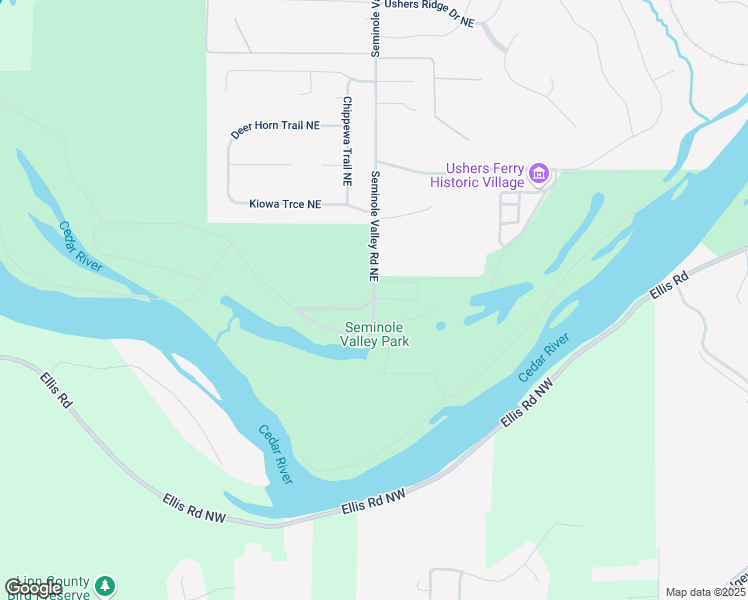 map of restaurants, bars, coffee shops, grocery stores, and more near 1746 Seminole Valley Road Northeast in Cedar Rapids