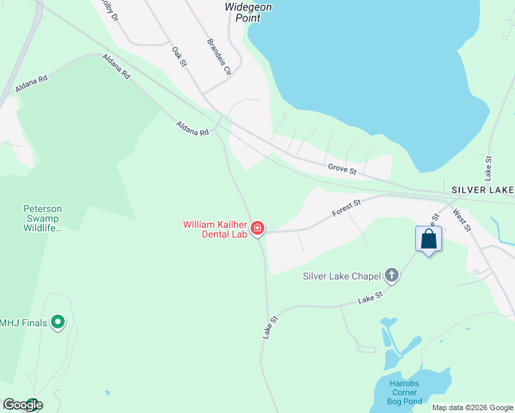 map of restaurants, bars, coffee shops, grocery stores, and more near 37 Oak Street in Plympton