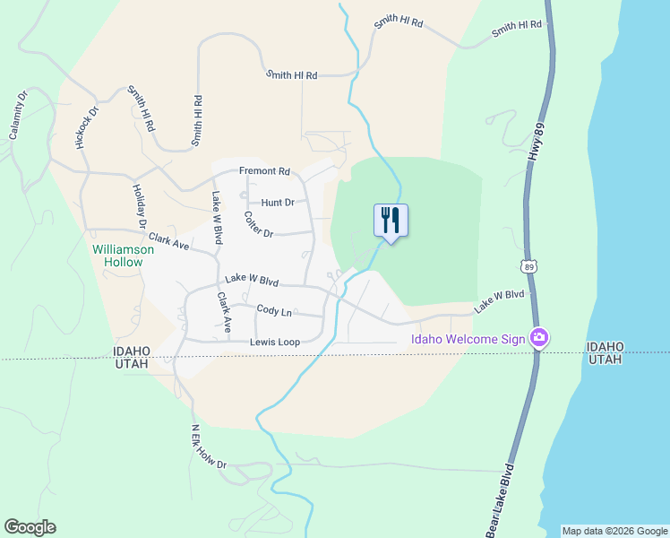 map of restaurants, bars, coffee shops, grocery stores, and more near 456 Lewis Loop in Fish Haven