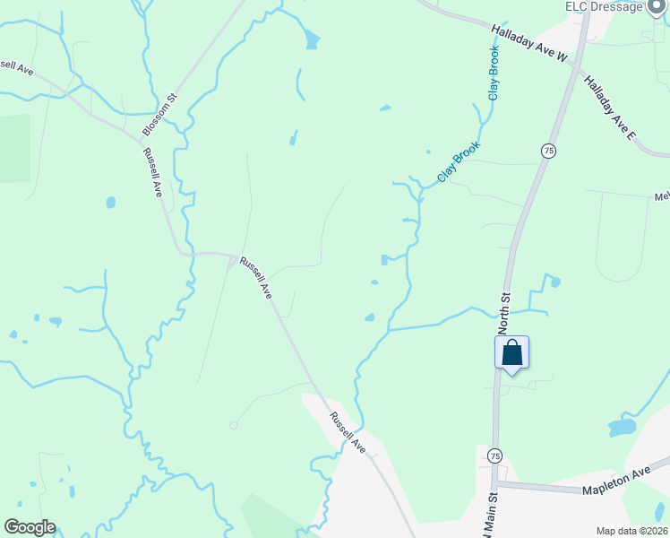 map of restaurants, bars, coffee shops, grocery stores, and more near 41 Wendover Road in Suffield