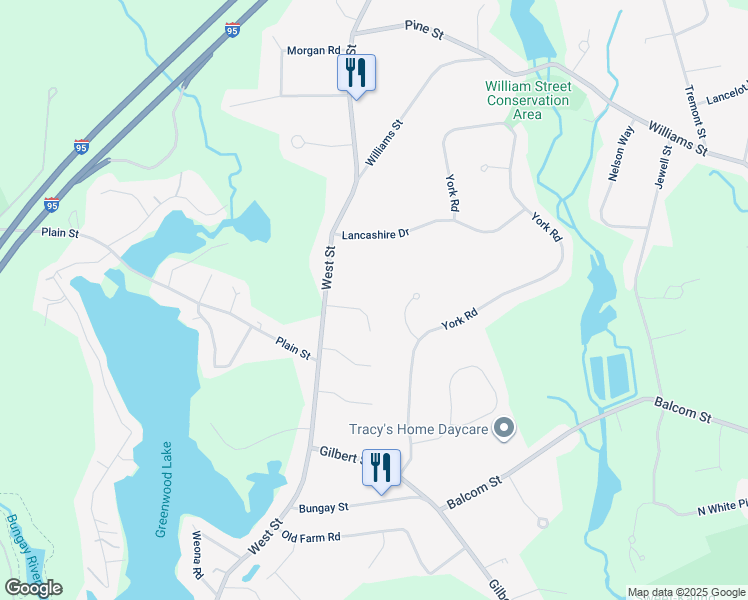 map of restaurants, bars, coffee shops, grocery stores, and more near 16 Victoria Lane in Mansfield