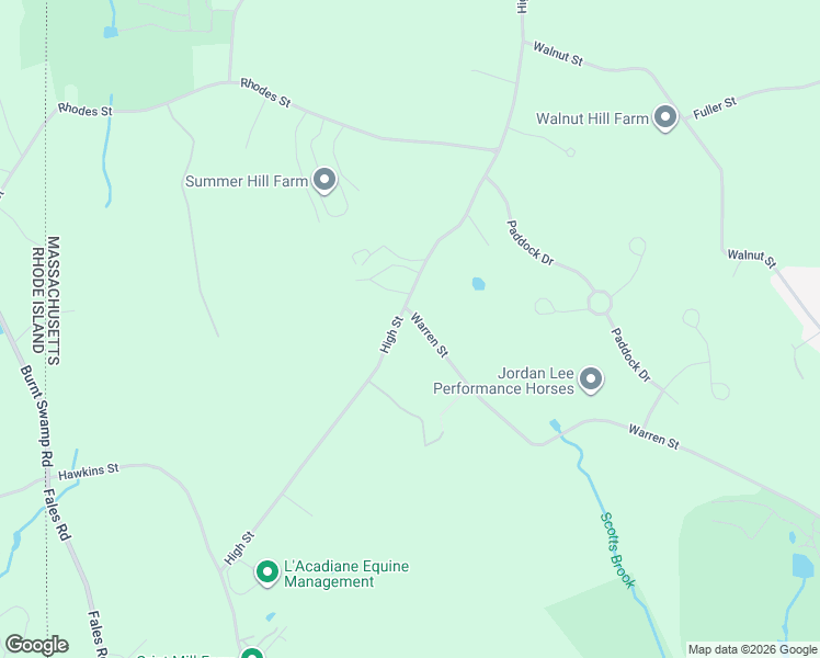 map of restaurants, bars, coffee shops, grocery stores, and more near 86 High Street in Plainville