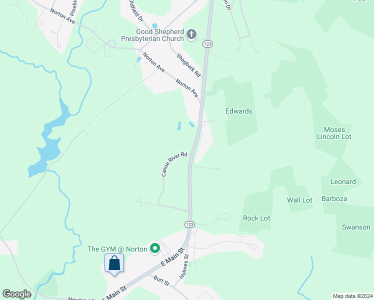 map of restaurants, bars, coffee shops, grocery stores, and more near 32 Canoe River Road in Easton