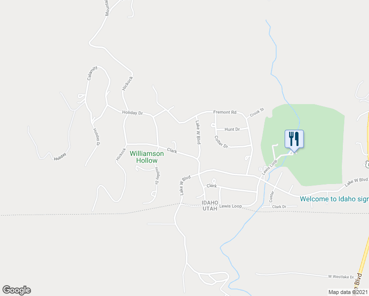 map of restaurants, bars, coffee shops, grocery stores, and more near 272 Clark Drive in Fish Haven