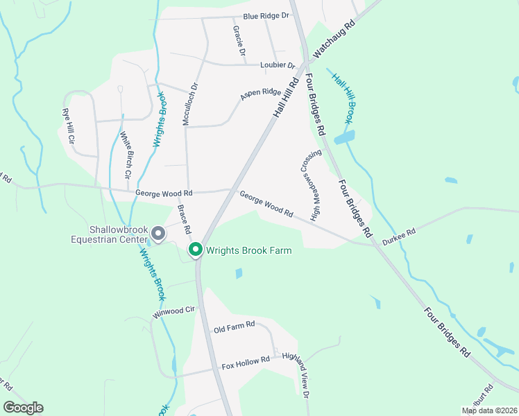 map of restaurants, bars, coffee shops, grocery stores, and more near 79 George Wood Road in Somers