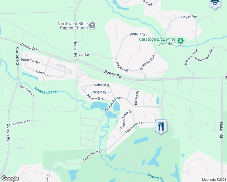 map of restaurants, bars, coffee shops, grocery stores, and more near 3859 Seigle Drive in Elgin