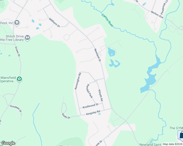 map of restaurants, bars, coffee shops, grocery stores, and more near 5 Kensington Road in Norton