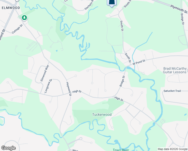 map of restaurants, bars, coffee shops, grocery stores, and more near 12 Rainbow Circle in Bridgewater