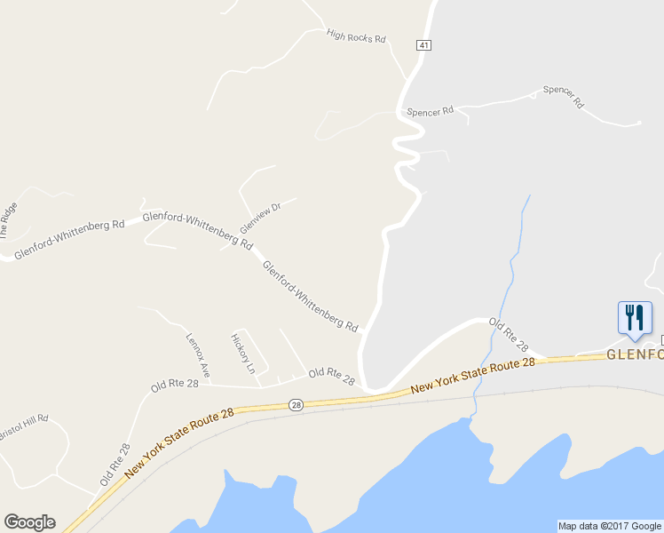 map of restaurants, bars, coffee shops, grocery stores, and more near 40 Glenford Wittenberg Road in Glenford
