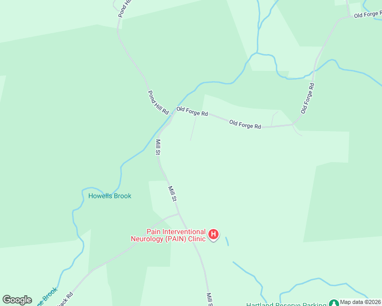 map of restaurants, bars, coffee shops, grocery stores, and more near Mill Street in West Hartland