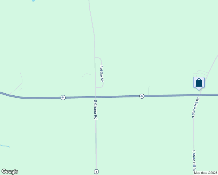 map of restaurants, bars, coffee shops, grocery stores, and more near 641 Red Oak Lane in Chana