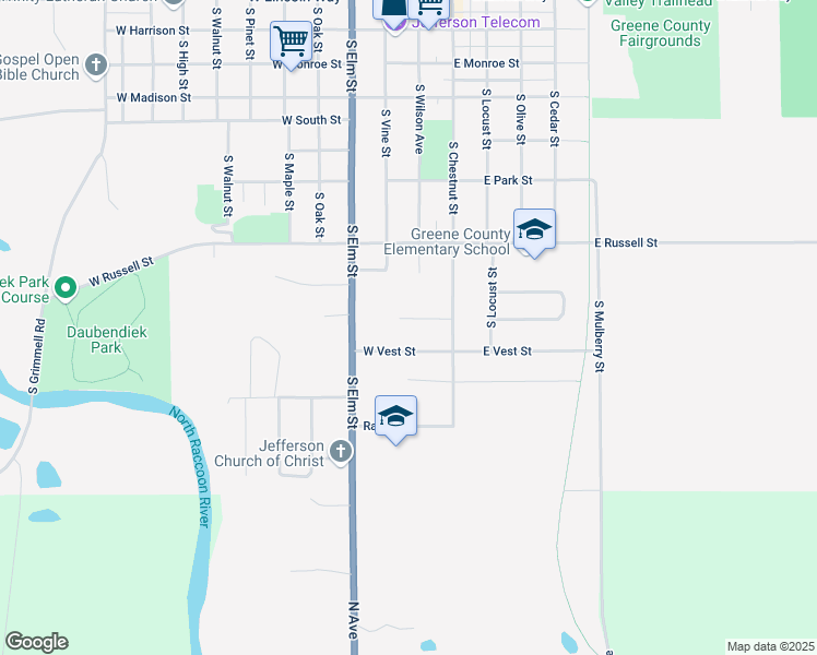 map of restaurants, bars, coffee shops, grocery stores, and more near 108 Harding Road in Jefferson