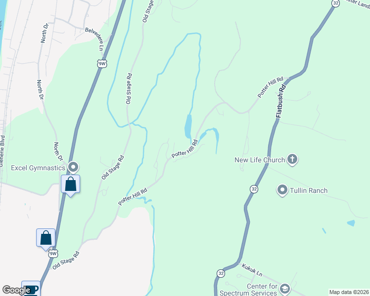 map of restaurants, bars, coffee shops, grocery stores, and more near 185 Potter Hill Road in Saugerties