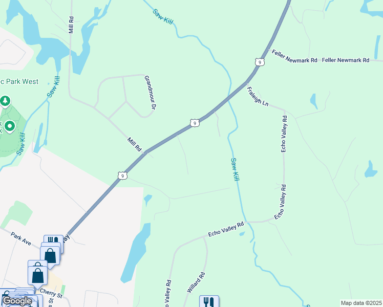 map of restaurants, bars, coffee shops, grocery stores, and more near 21 Teator Ln in Red Hook