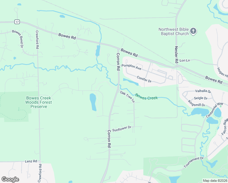 map of restaurants, bars, coffee shops, grocery stores, and more near 9N482 Corron Road in Elgin