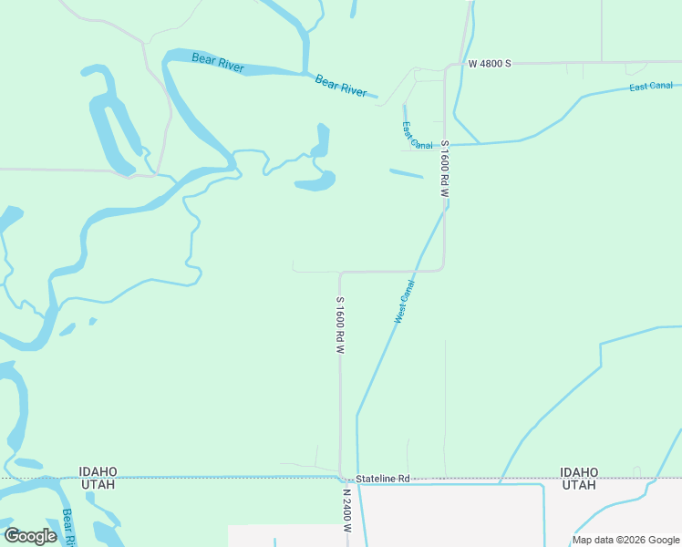 map of restaurants, bars, coffee shops, grocery stores, and more near 5301 South 1600 Road West in Preston