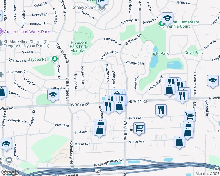 map of restaurants, bars, coffee shops, grocery stores, and more near 978 Glastonbury Lane in Schaumburg