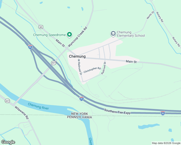map of restaurants, bars, coffee shops, grocery stores, and more near 27 Christopher Rd in Chemung