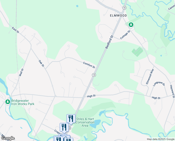 map of restaurants, bars, coffee shops, grocery stores, and more near 28 Michael Road in Bridgewater