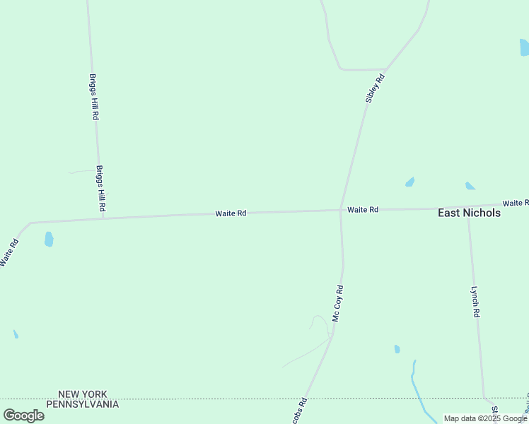 map of restaurants, bars, coffee shops, grocery stores, and more near Waite Road in Owego