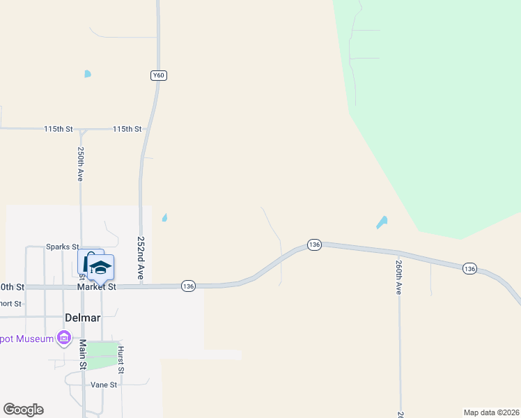 map of restaurants, bars, coffee shops, grocery stores, and more near 1178 255th Avenue in Delmar