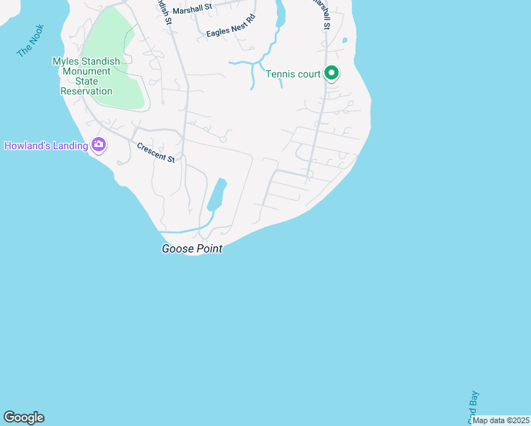 map of restaurants, bars, coffee shops, grocery stores, and more near 30 Spring Street in Duxbury