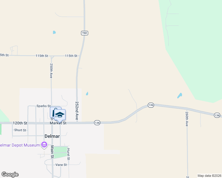 map of restaurants, bars, coffee shops, grocery stores, and more near 1178 255th Avenue in Delmar