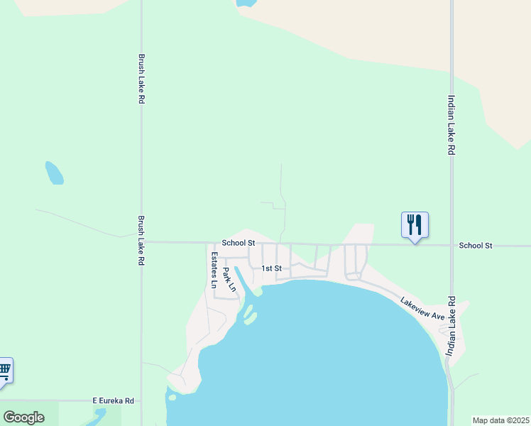 map of restaurants, bars, coffee shops, grocery stores, and more near 33567 Cottonwood Court in Eau Claire