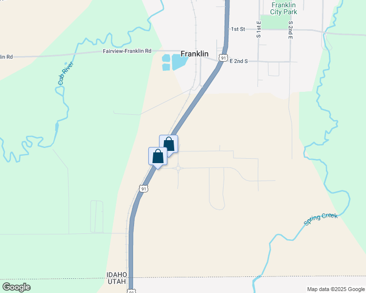 map of restaurants, bars, coffee shops, grocery stores, and more near 465 South Canyon Drive in Franklin