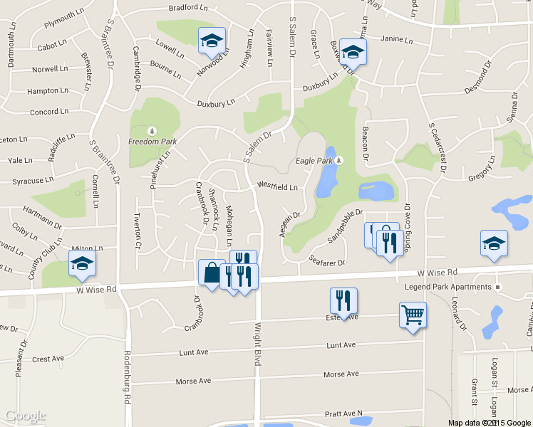 map of restaurants, bars, coffee shops, grocery stores, and more near 1071 South Salem Drive in Schaumburg