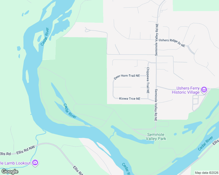 map of restaurants, bars, coffee shops, grocery stores, and more near 7101 Kiowa Trce Northeast in Cedar Rapids