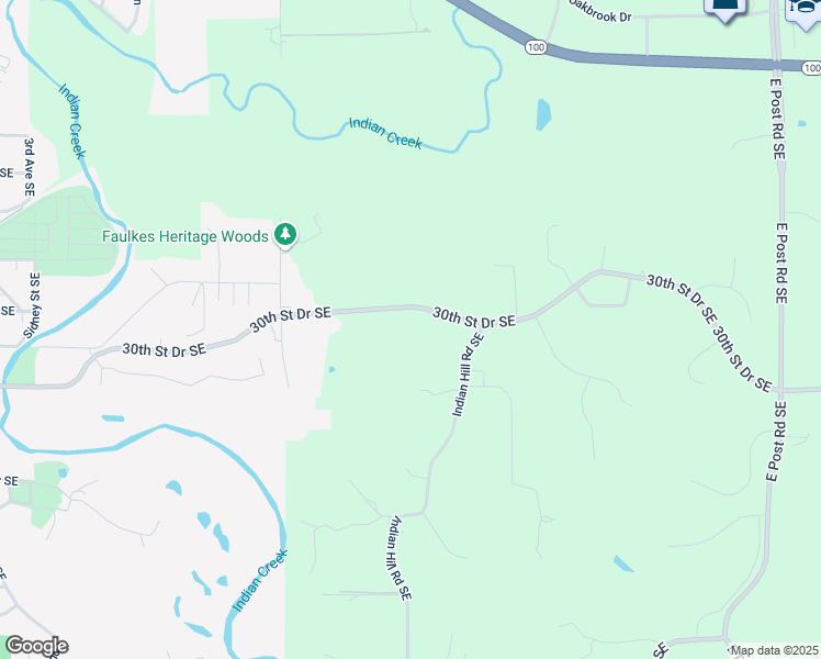 map of restaurants, bars, coffee shops, grocery stores, and more near 1101 30th St Dr SE in Cedar Rapids