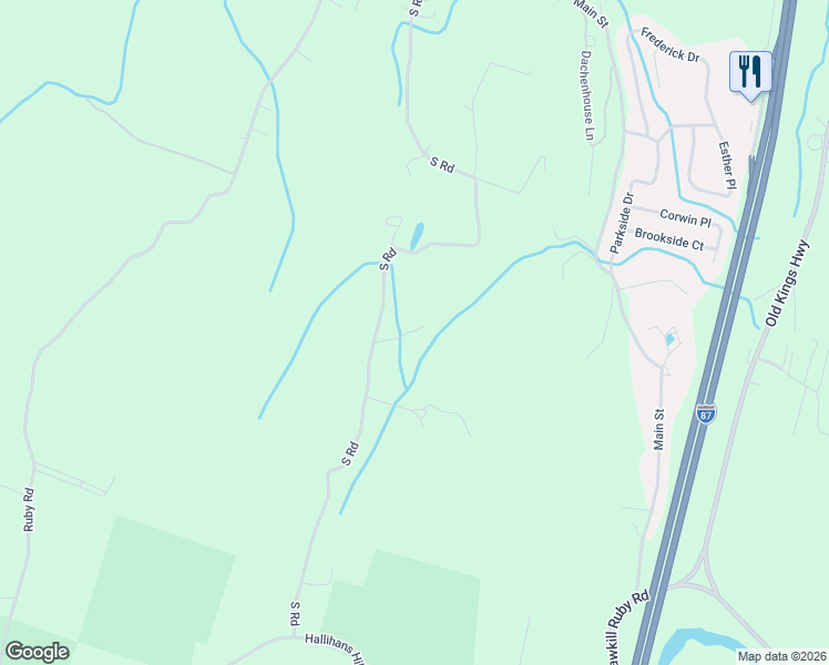 map of restaurants, bars, coffee shops, grocery stores, and more near 299 South Road in Milton