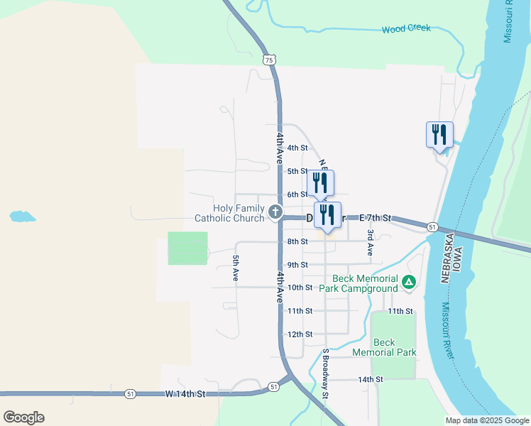 map of restaurants, bars, coffee shops, grocery stores, and more near 510 West 7th Street in Decatur