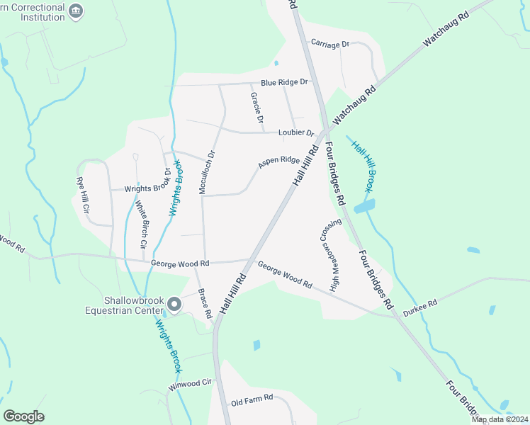 map of restaurants, bars, coffee shops, grocery stores, and more near 343 Hall Hill Road in Somers