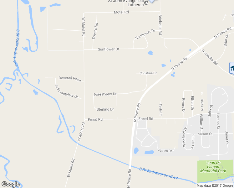 map of restaurants, bars, coffee shops, grocery stores, and more near 1599 Brentwood Drive in Sycamore