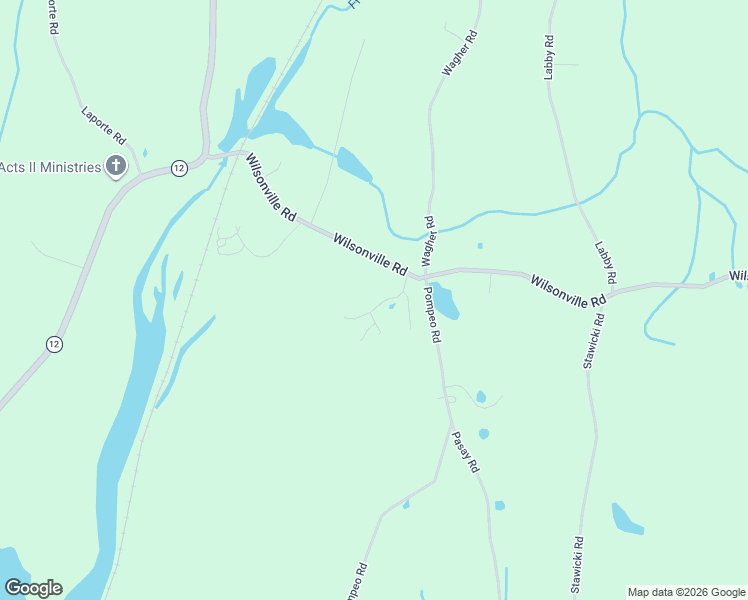 map of restaurants, bars, coffee shops, grocery stores, and more near 99 Wilsonville Road in Thompson