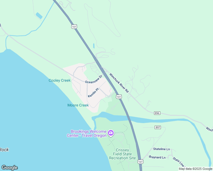 map of restaurants, bars, coffee shops, grocery stores, and more near 99130 Kemlin Place in Brookings