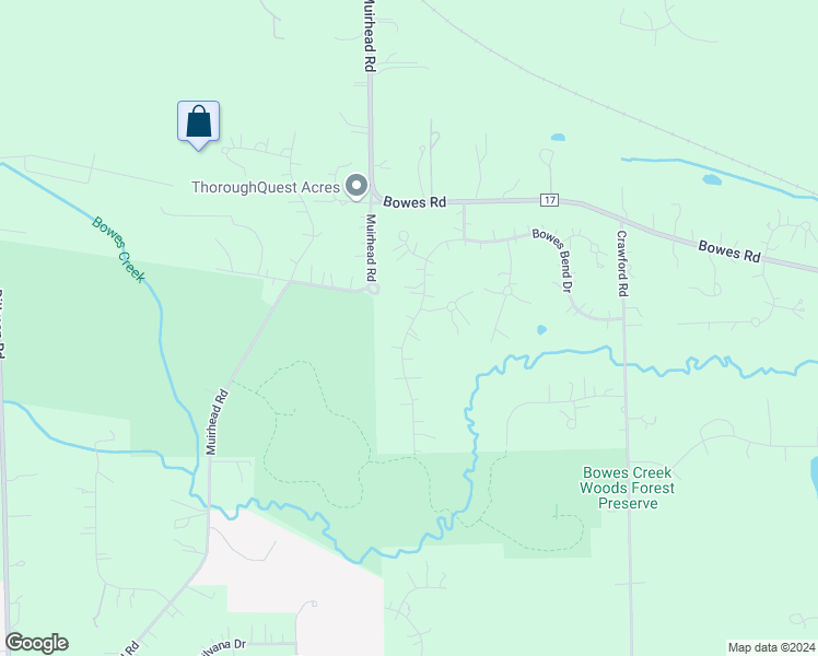 map of restaurants, bars, coffee shops, grocery stores, and more near 9N757 Bowes Bend Drive in Elgin